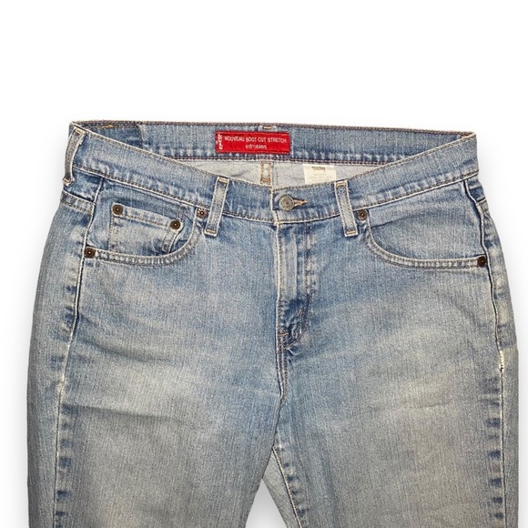 Vintage Y2K Levis Nouveau Boot Cut Stretch 515 Jeans Size 8 Distressed Cotton - Picture 2 of 8